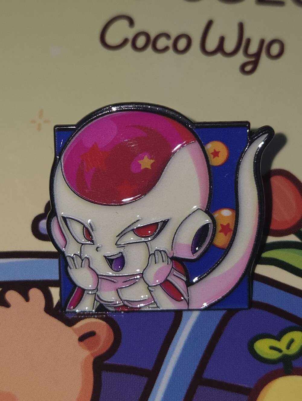 Pink & White Cute Alien Small Pets Enamel Pin Dragon Ball Z Frieza
